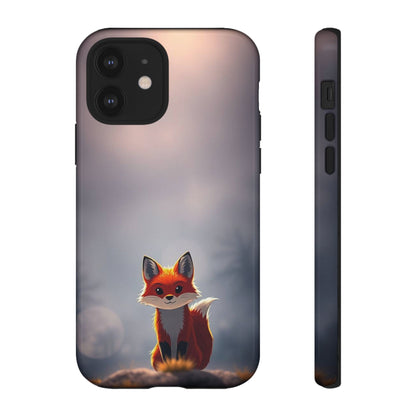 iPhone 12 / Glossy Phone Case - Cute Gothic Fox Design Phone Case