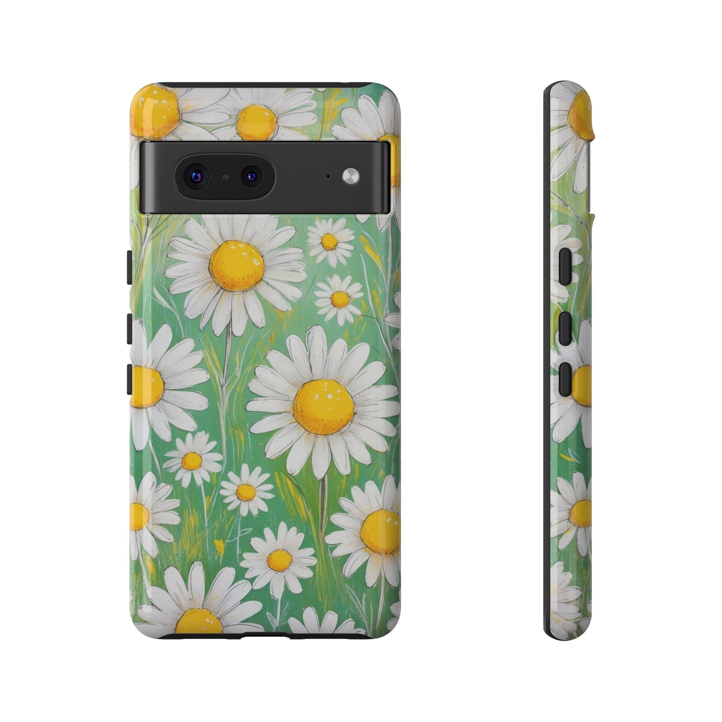 Google Pixel 7 / Glossy Phone Case - Daisies Floral Pattern 4 Phone Case