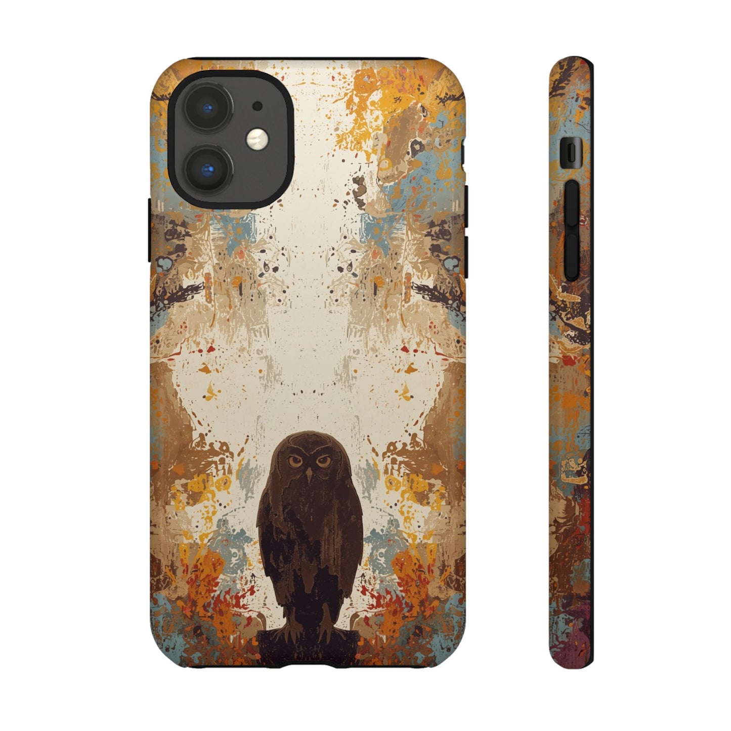 iPhone 11 / Glossy Phone Case - Abstract Owl Design Phone Case