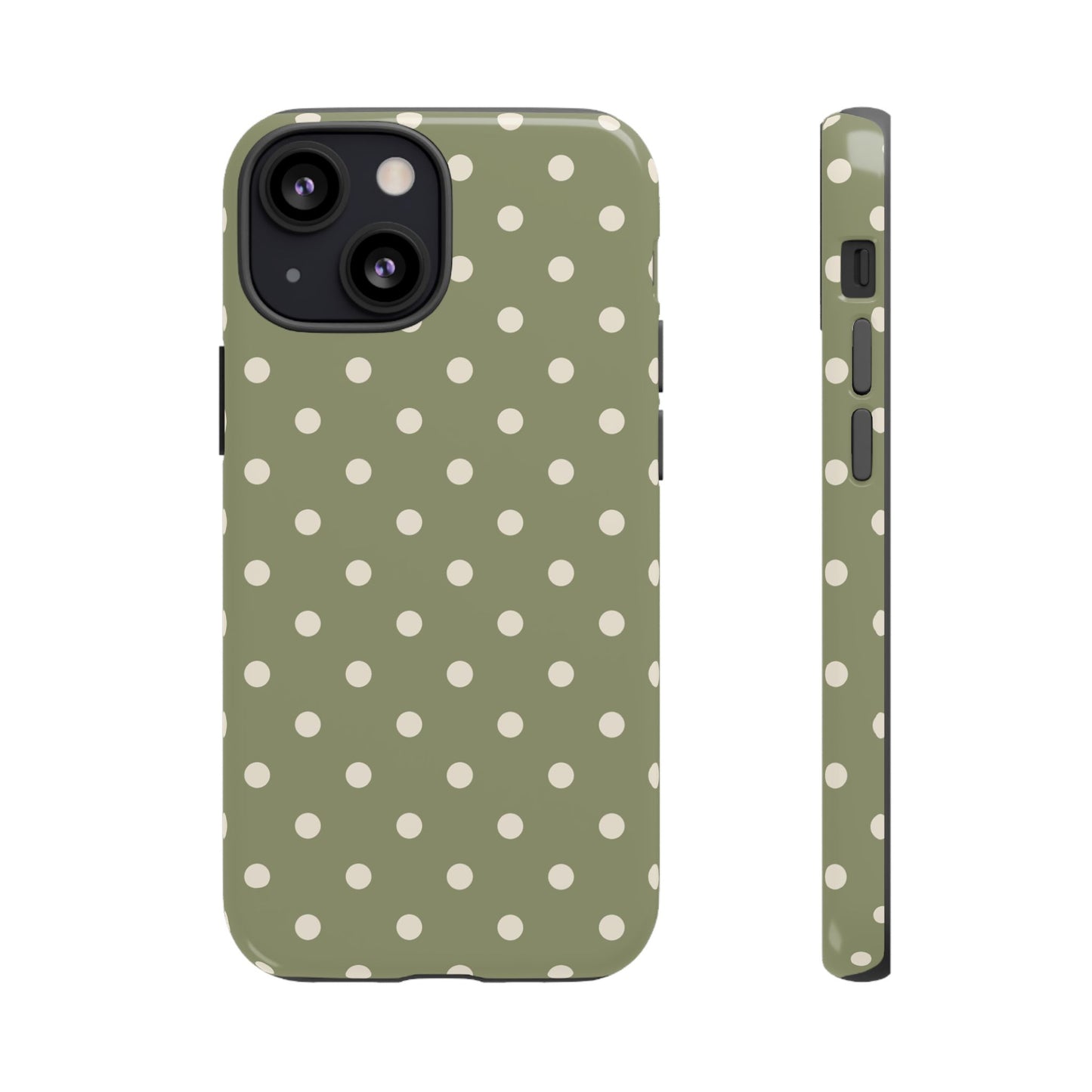 Green & White Dot Pattern Phone Case