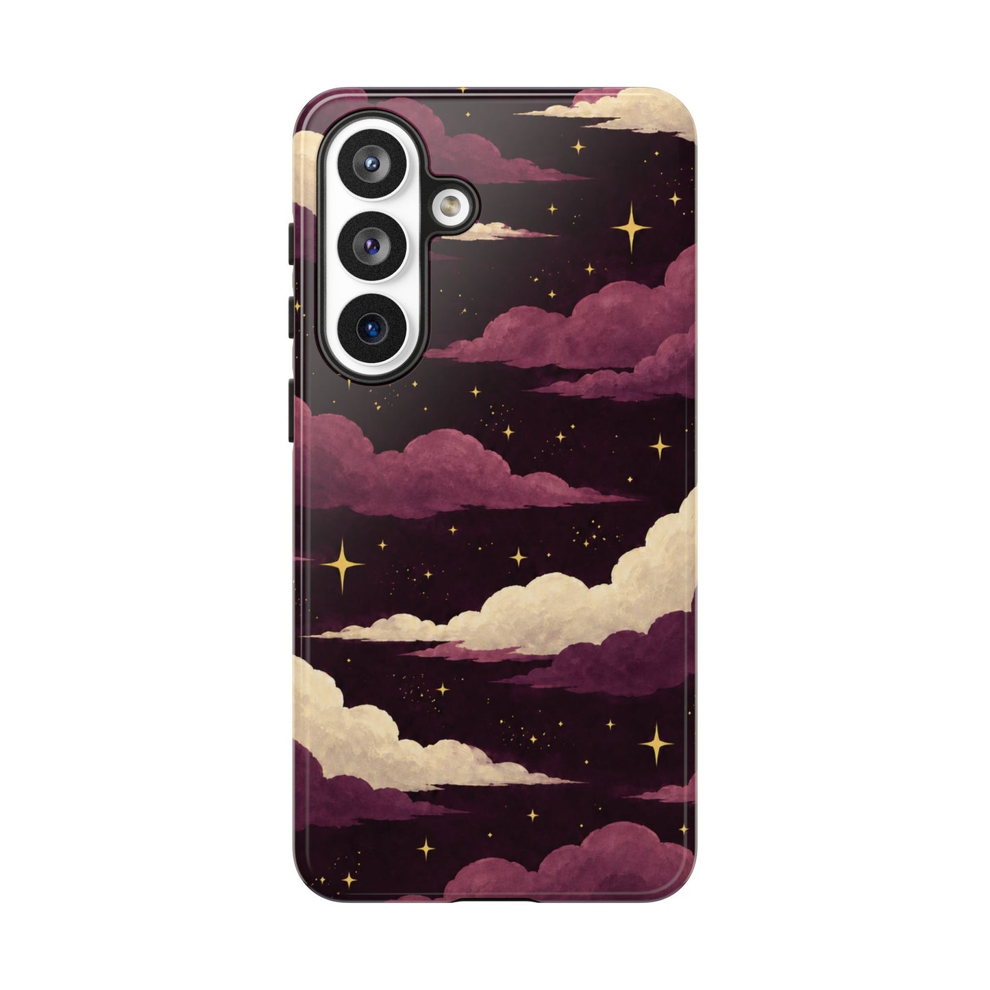 Illustrated Plum Clouds & Stars Phone Case