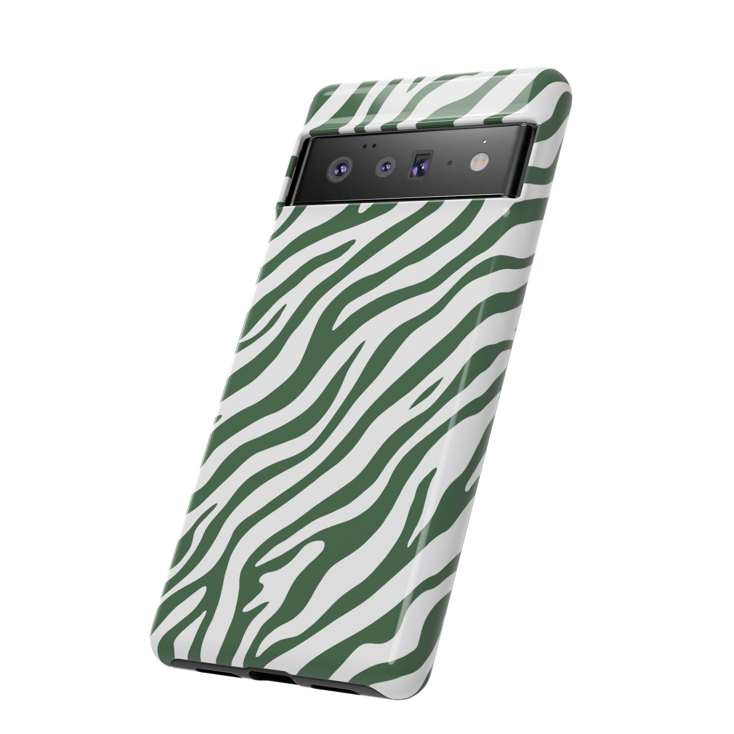 Stylish Sage Zebra Print Phone Case