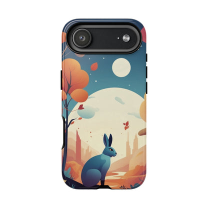 Stylised Blue Hare Design Phone Case - Multicolor Phone Case - iPhone 17 Air / Glossy