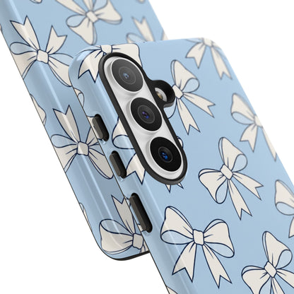 Chic Powder Blue Bow Pattern Phone Case