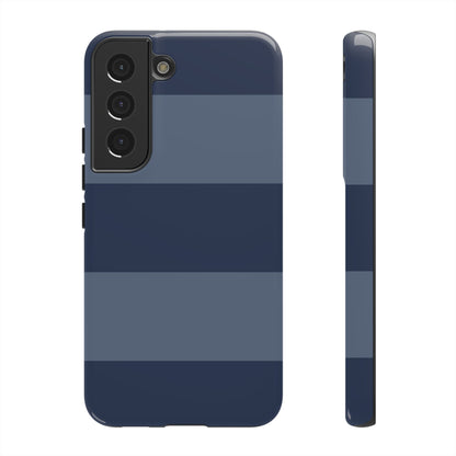 Dark Blue Horizontal Stripe Pattern Phone Case - Blue Phone Case - Samsung Galaxy S22 / Glossy