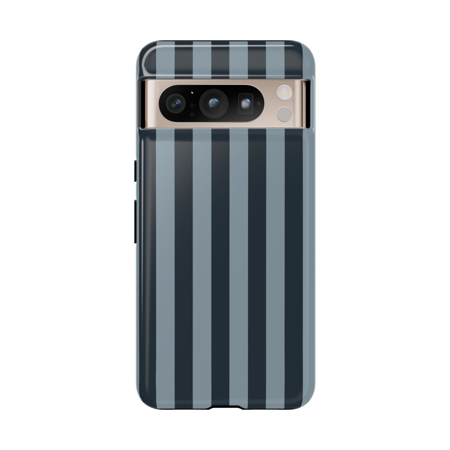 Google Pixel 8 Pro / Glossy Phone Case - ’Dark Blue Stripe Pattern’ Phone Case