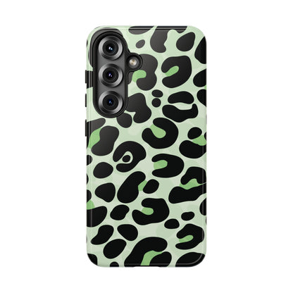 Chic Sage Leopard Print Phone Case
