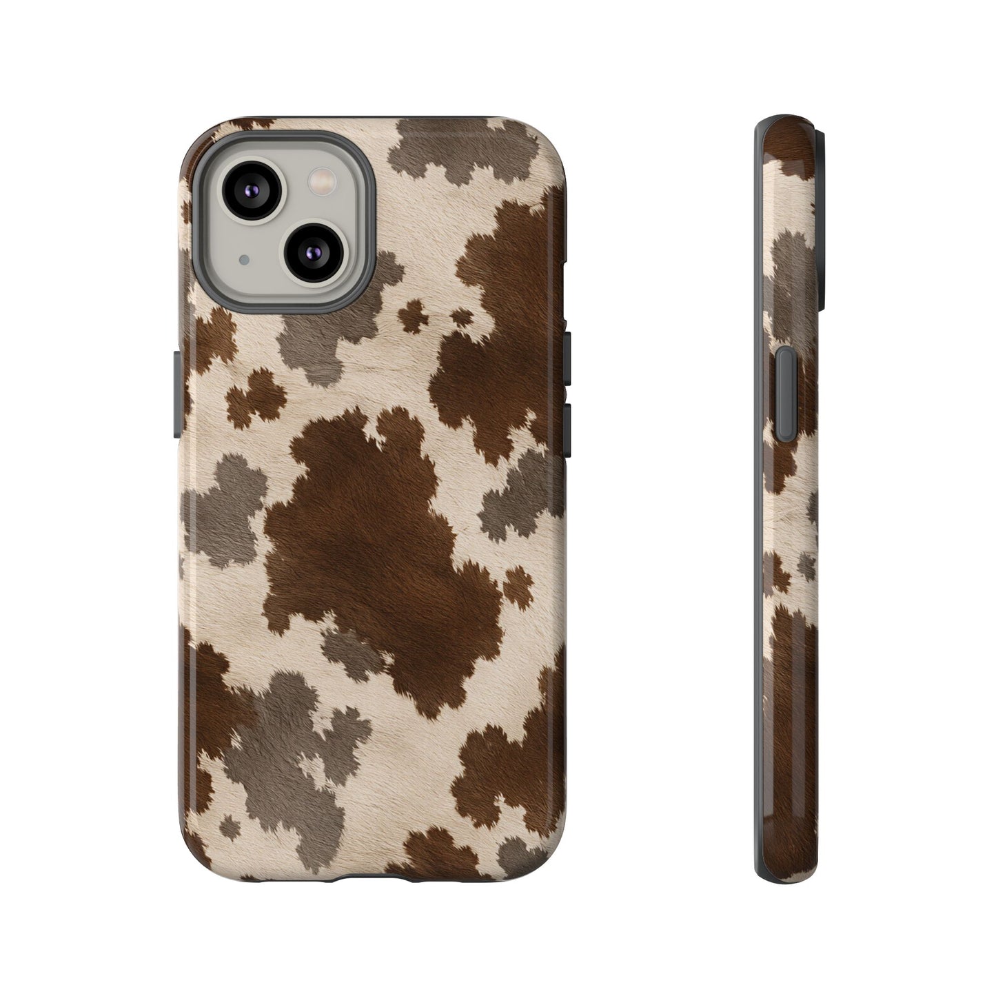 Stylish Mocha Cow Print Phone Case