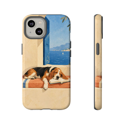 Basset Hound Unfinished Chapter Phone Case - Multicolor Phone Case - iPhone 14 / Glossy