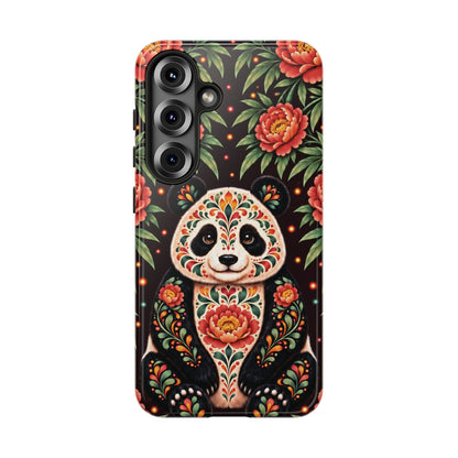 Cute Terracotta and Teal Calavera Panda Phone Case - Multicolor Phone Case - Samsung Galaxy S25 / Glossy