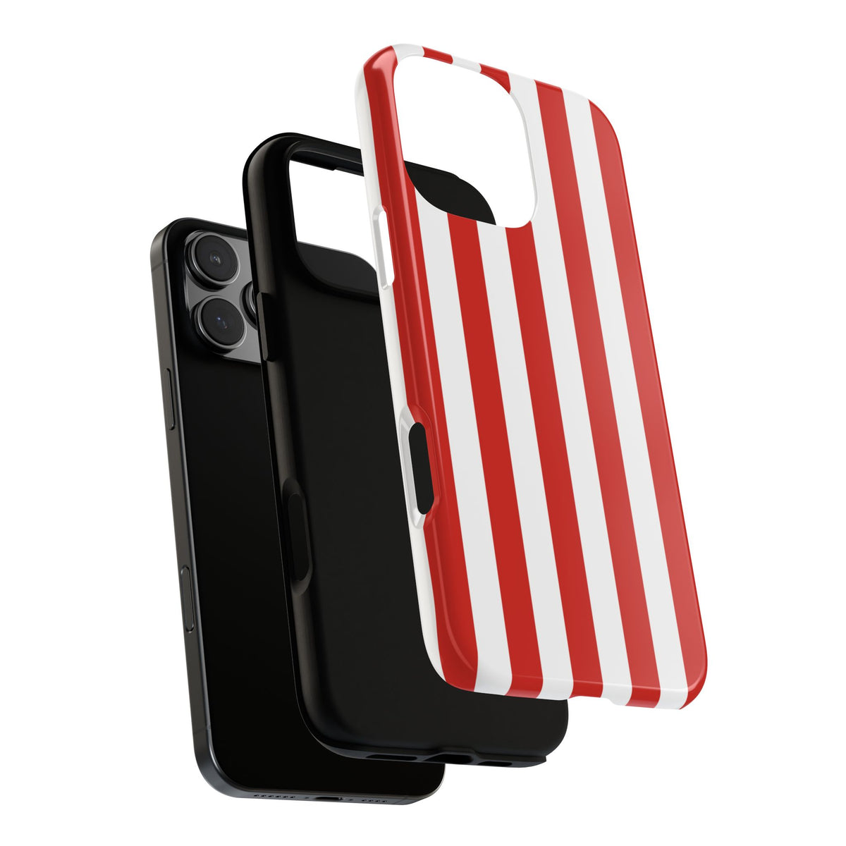 Simple Dark Orange & White Stripe Pattern Phone Case - Orange Phone Case