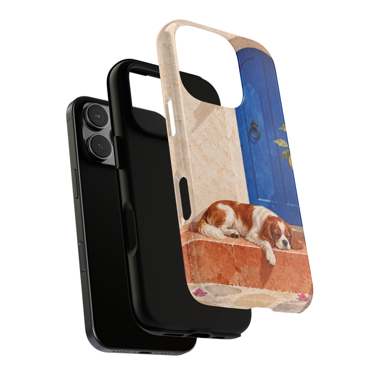 Cavalier King Charles Spaniel Blue Door Siesta Phone Case - Multicolor Phone Case