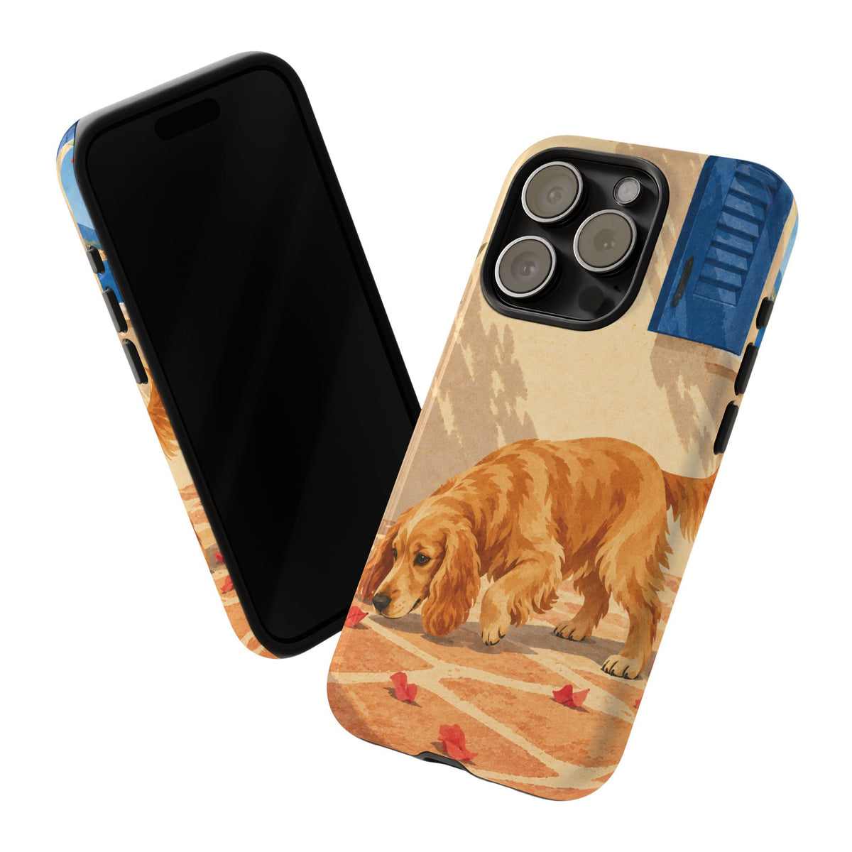 Cocker Spaniel Scent Trail Phone Case - Multicolor Phone Case