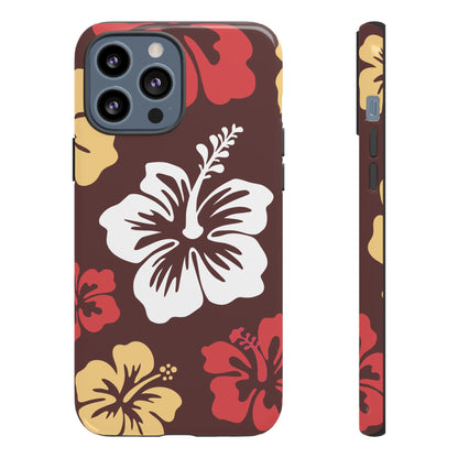 iPhone 13 Pro Max / Glossy Phone Case - ’Hibiscus Retro Pattern #2’ Phone Case