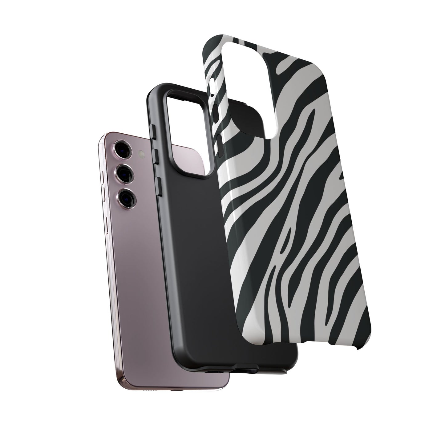 Modern Monochrome Zebra Print Phone Case