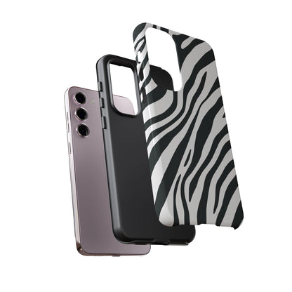Modern Monochrome Zebra Print Phone Case