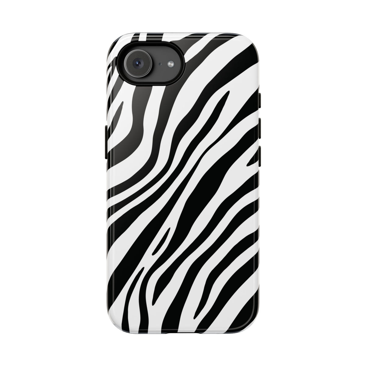 Modern Monochrome Zebra Print Phone Case - White Phone Case - iPhone 17e / Glossy