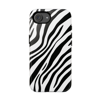 Modern Monochrome Zebra Print Phone Case - White Phone Case - iPhone 17e / Glossy