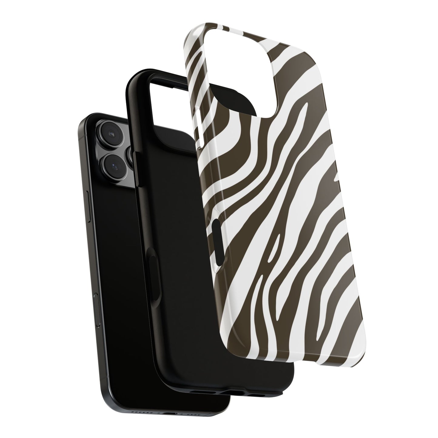 Modern Mocha Zebra Print Phone Case
