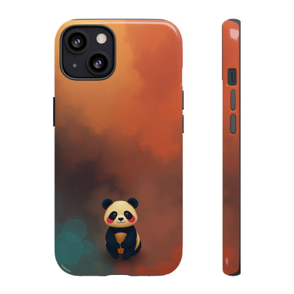 iPhone 13 / Glossy Phone Case - Cute Colourful Panda Design Phone Case