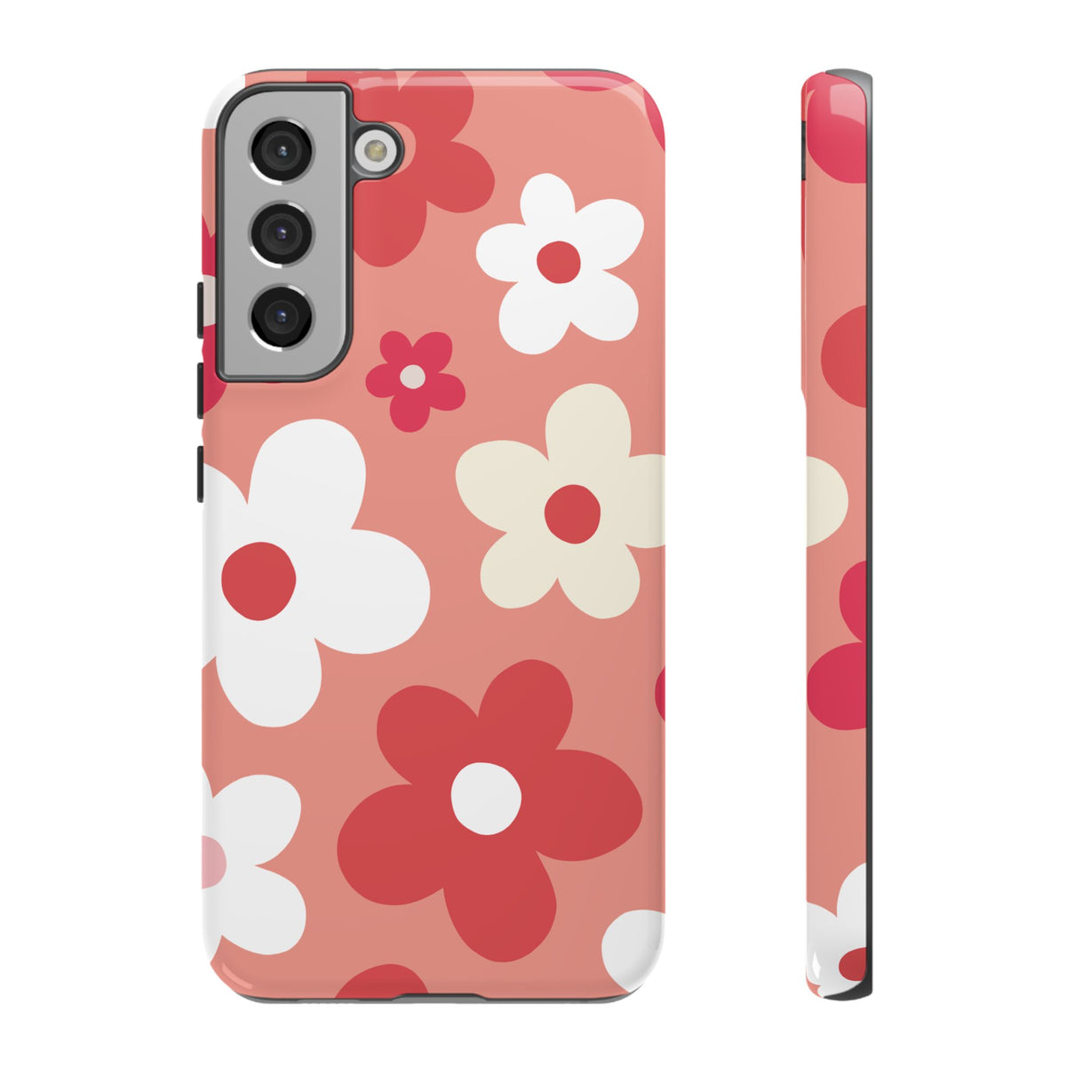 Cute Pink Daisy Pattern #1 Phone Case - Pink Phone Case - Samsung Galaxy S22 Plus / Glossy