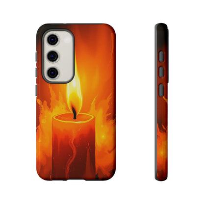 Red Candle Phone Case - Multicolor Phone Case - Samsung Galaxy S23 / Glossy