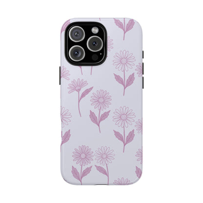 Pretty Lilac Daisy Pattern Phone Case