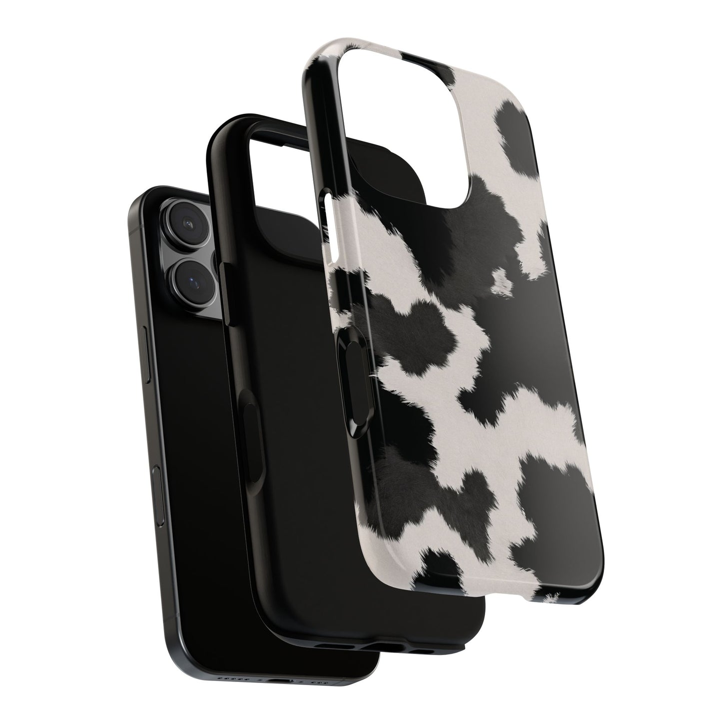 Modern Monochrome Cow Print Phone Case