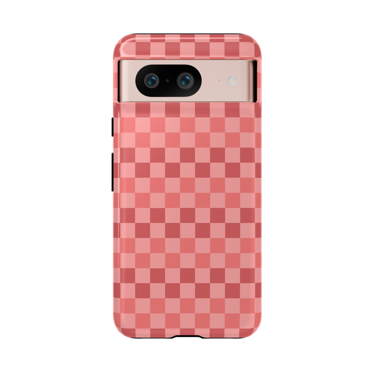 Bold Pink Small Checked Pattern Phone Case - Pink Phone Case - Google Pixel 8 / Glossy