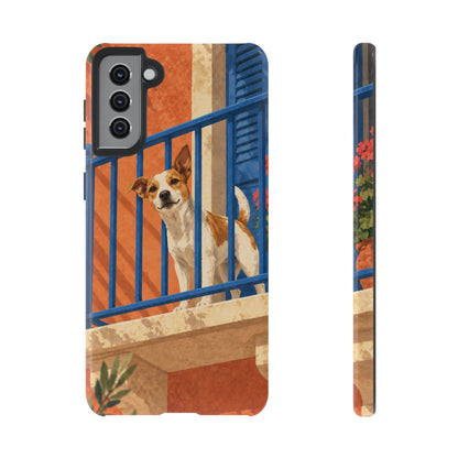 Jack Russell Terrier Balcony Busybody Phone Case - Multicolor Phone Case - Samsung Galaxy S21 Plus / Glossy