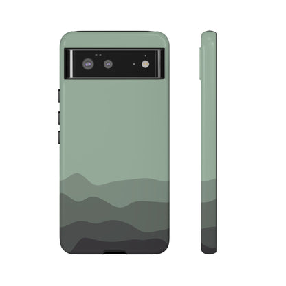 Green Abstract Waves Protective Phone Case - Green Phone Case - Google Pixel 6 / Glossy
