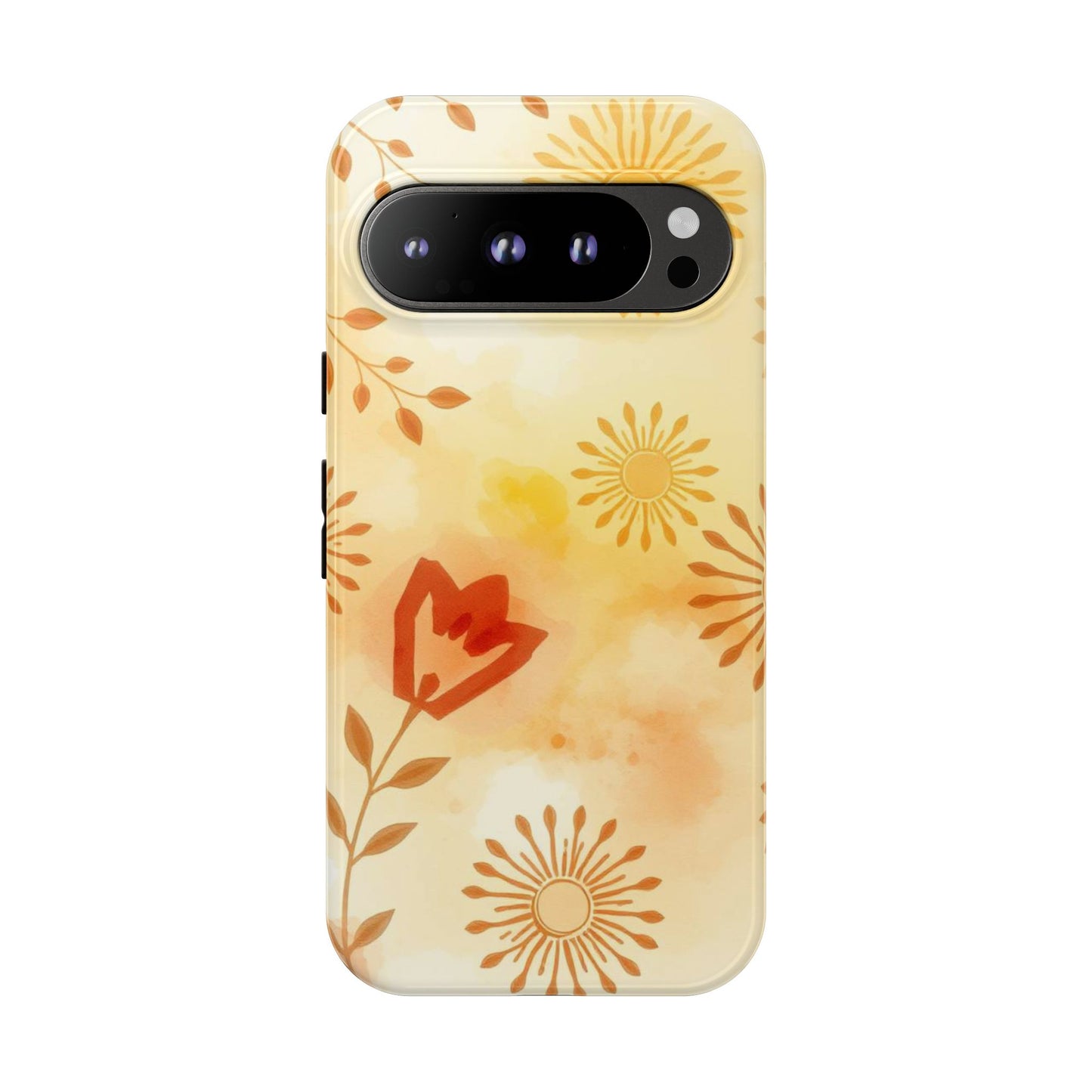 Google Pixel 9 Pro / Glossy Phone Case - Boho Chic Watercolour Pattern Phone Case