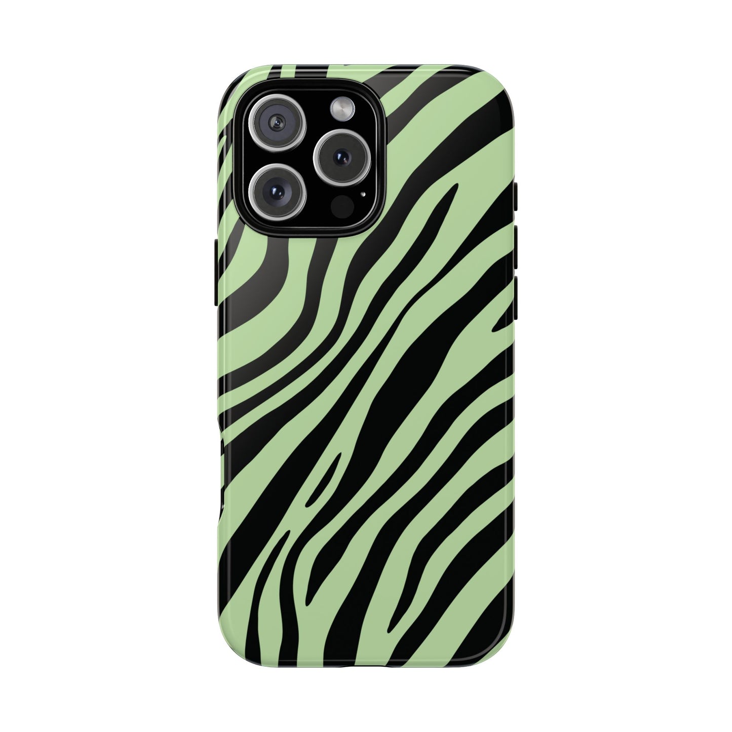 Modern Mint Zebra Print Phone Case