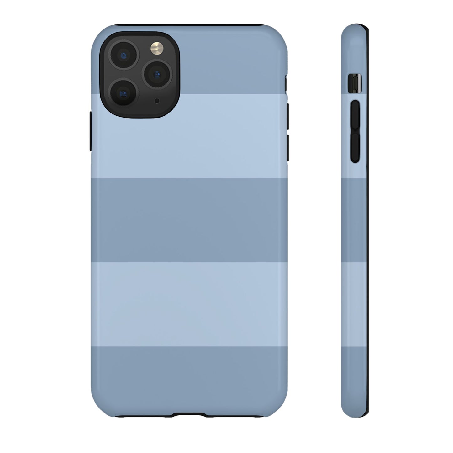 Light Blue Horizontal Stripe Pattern Phone Case - Blue Phone Case - iPhone 11 Pro Max / Glossy