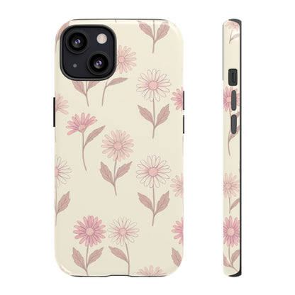 Pretty Blush Daisy Pattern Phone Case