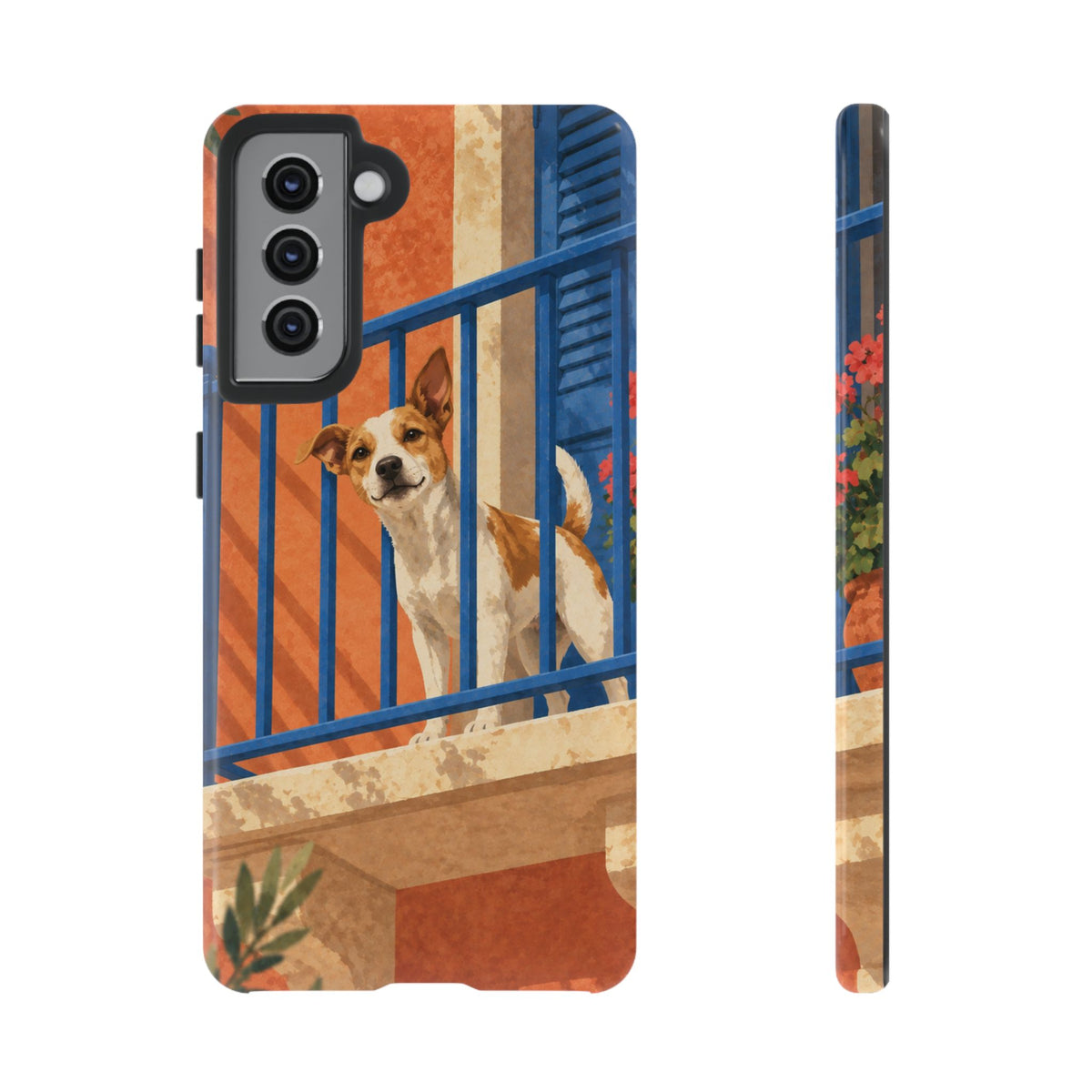 Jack Russell Terrier Balcony Busybody Phone Case - Multicolor Phone Case - Samsung Galaxy S21 / Glossy