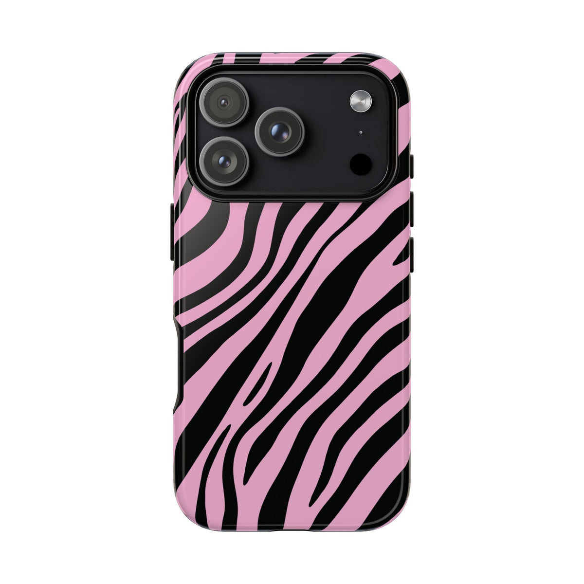 Modern Blush Zebra Print Phone Case - Pink Phone Case - iPhone 18 Pro / Glossy