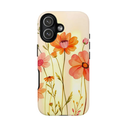 iPhone 17 / Glossy Phone Case - Watercolour Bunch of Wildflowers Design Phone Case