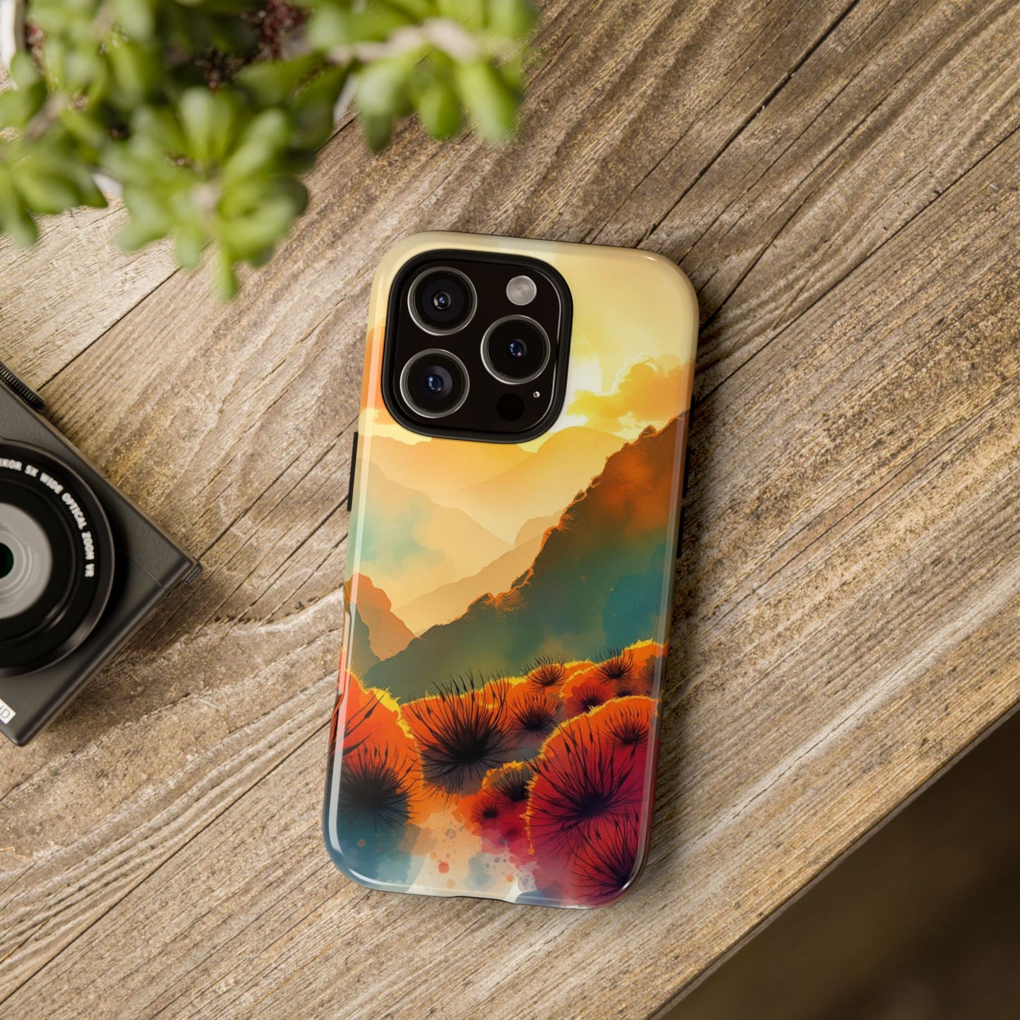 Ideallic Watercolour Sunset Design Phone Case