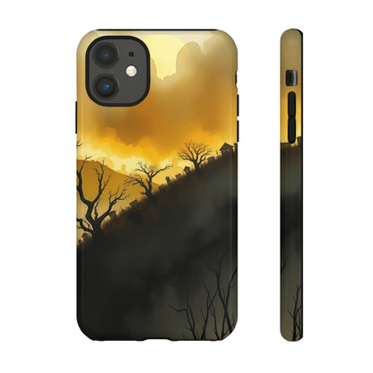 iPhone 11 / Glossy Phone Case - Eerie Graveyard Watercolour Design Phone Case