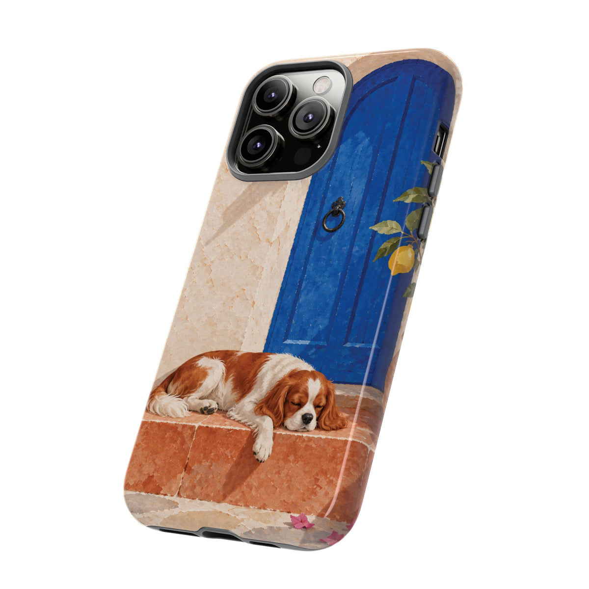 Cavalier King Charles Spaniel Blue Door Siesta Phone Case - Multicolor Phone Case