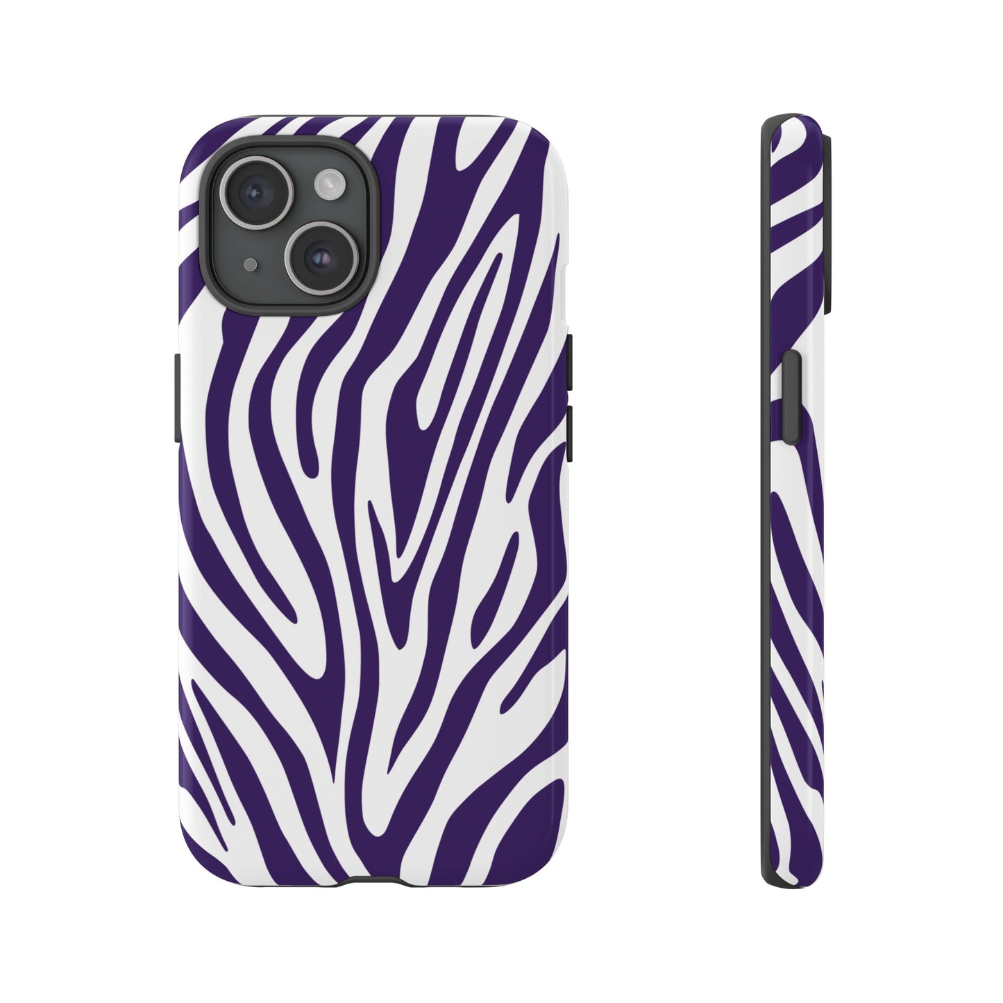 Graphic Purple Tiger Print Phone Case