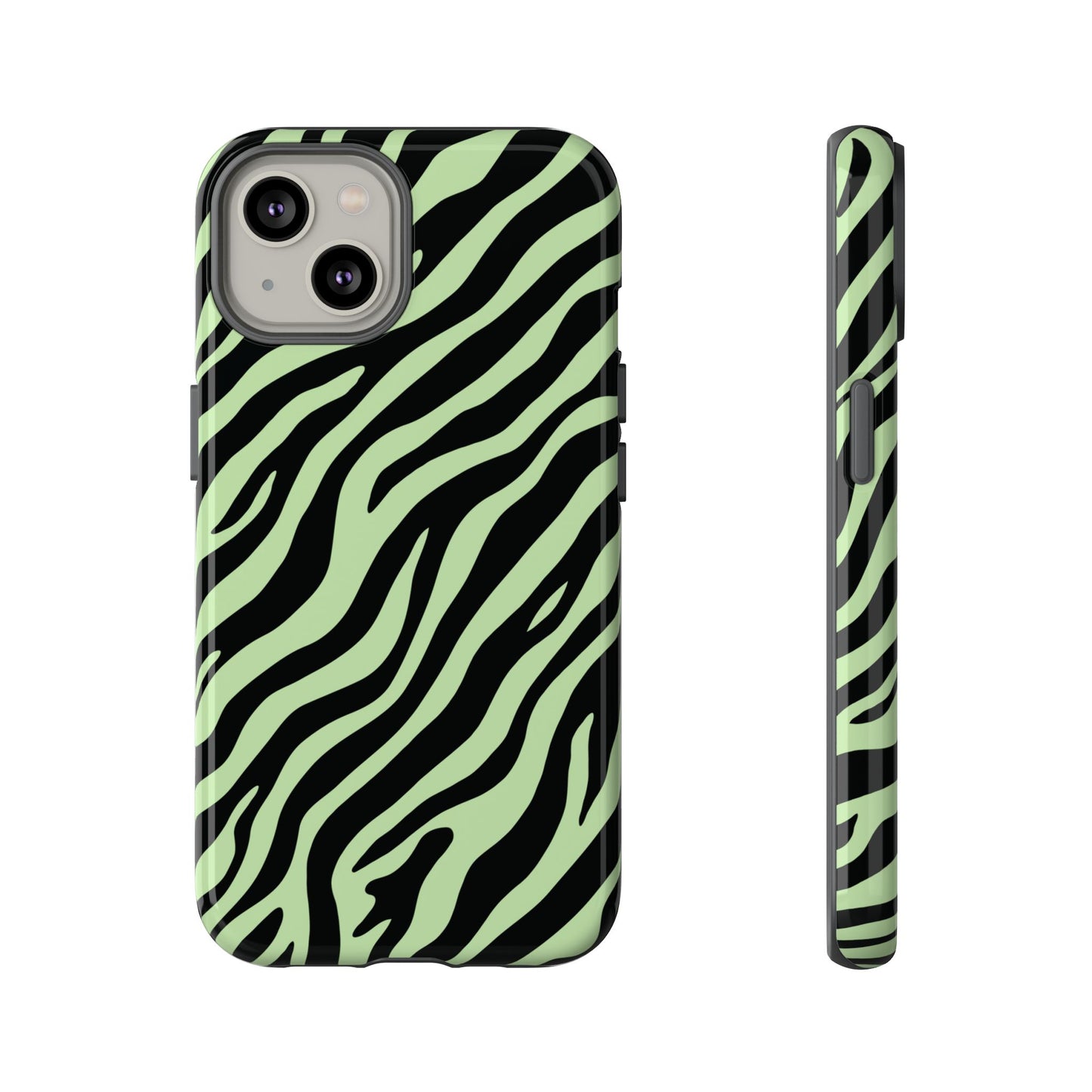 Stylish Mint Zebra Print Phone Case