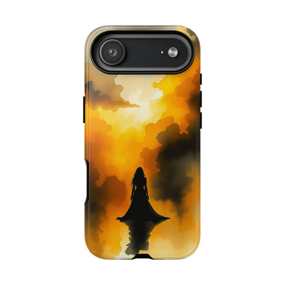 iPhone 17 Air / Glossy Phone Case - Watercolour Gothic Woman in Black Phone Case