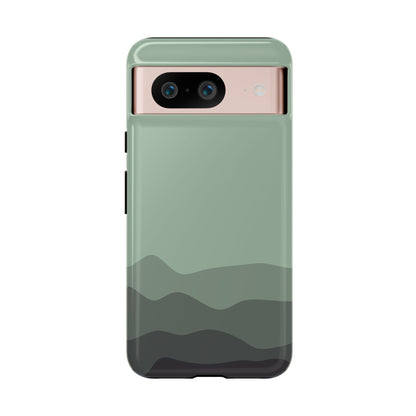 Green Abstract Waves Protective Phone Case - Green Phone Case - Google Pixel 8 / Glossy