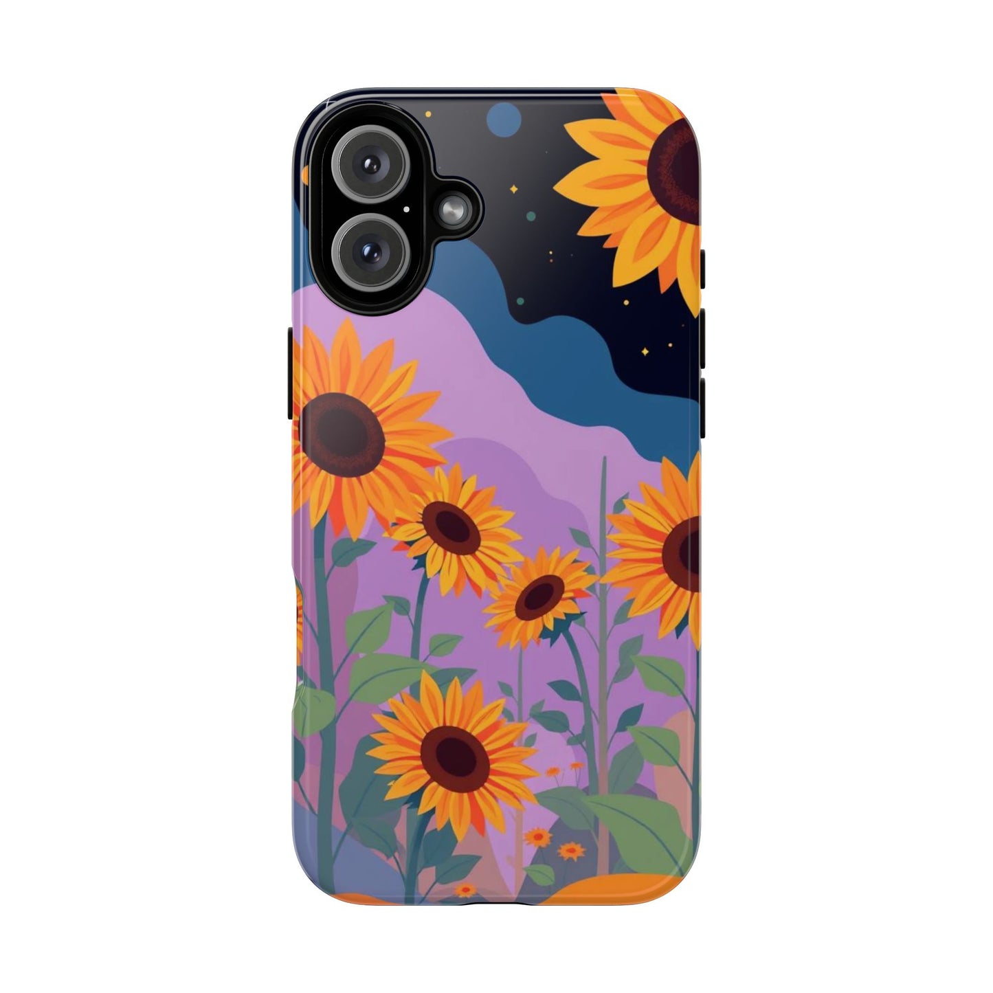 iPhone 16 Plus / Glossy Phone Case - Surreal Sunflower Design Phone Case