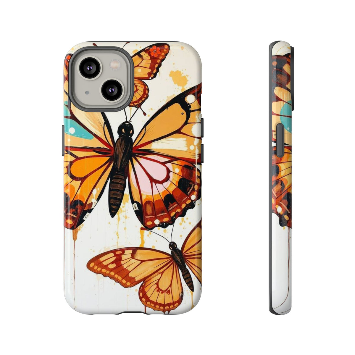 Abstract Butterflies Design Phone Case - Multicolor Phone Case - iPhone 14 / Glossy