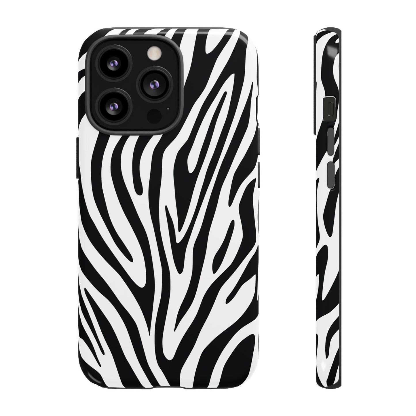 Classic Monochrome Tiger Print Phone Case