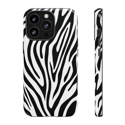 Classic Monochrome Tiger Print Phone Case