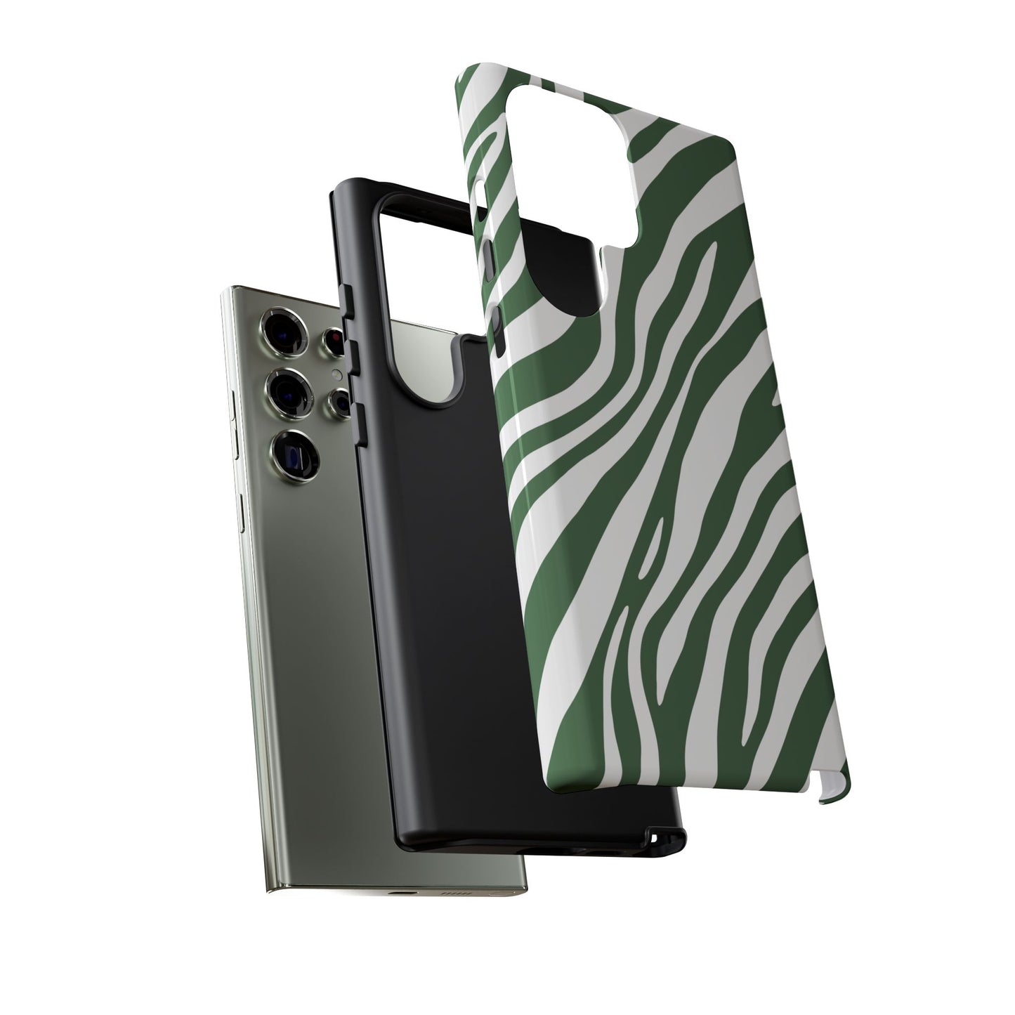 Modern Sage Zebra Print Phone Case